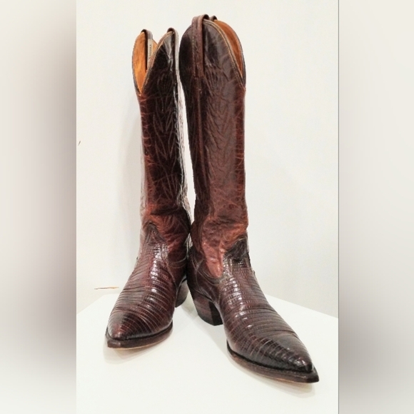 HANDMADE LEATHER REPTILE WESTERN BOOTS - Picture 8 of 14